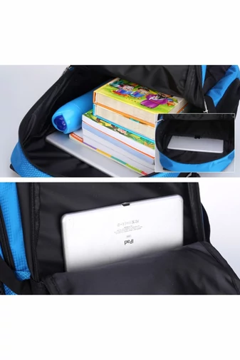  Wodoodporny plecak poliestrowy w kolorze czerwonym i czarnym z wieloma przegrodami 46*32*19 cm