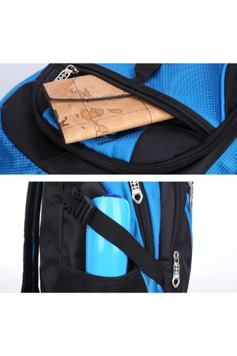  Wodoodporny plecak poliestrowy w kolorze czerwonym i czarnym z wieloma przegrodami 46*32*19 cm