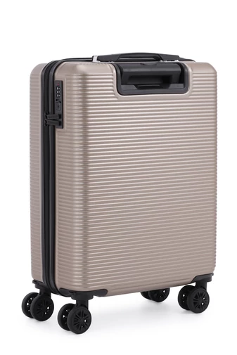 Walizka kabinowa Bonluo szampańska Wizz Air twarda 55×40×20 cm odpinane koła