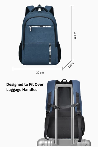  Wielofunkcyjny wodoodporny niebieski plecak szkolny idealny na laptopa z portem USB 46*32*15 cm