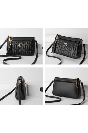  Damska torebka typu crossbody z ciemnoróżowego PU ze złotymi detalami, odporna na zarysowania i wodoodporna, model 26*16*cm