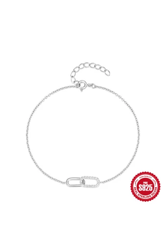  Elegancka bransoletka ze srebra S925 ozdobiona cyrkoniami 5A