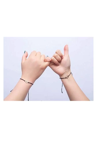  Zestaw dwóch bransoletek dla par z motywem słońca i księżyca wykonanych z trwałej i odpornej na rdzę stali nierdzewnej