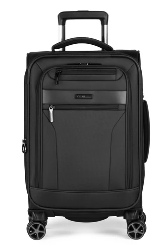  Średniej wielkości torba na kółkach wykonana z najwyższej jakości poliestru 750D, niezwykle wytrzymała, w kolorze czarnym, 68*41*26 cm