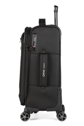  Średniej wielkości torba na kółkach wykonana z najwyższej jakości poliestru 750D, niezwykle wytrzymała, w kolorze czarnym, 68*41*26 cm