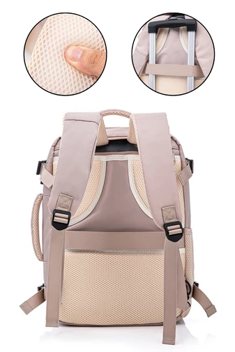  Plecak wielofunkcyjny Wizz Air 40*30*20 cm, khaki, Bonluo, z miejscem na laptop 15.6''