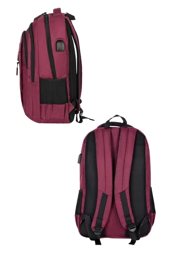  Wielofunkcyjny plecak z wodoodpornej i wytrzymałej tkaniny Oxford z portem USB, kolor niebieski, 47*33*17 cm
