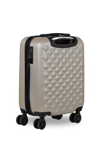 Walizka kabinowa Bonluo szampańska Wizz Air Ryanair 40×30×20 cm twarda odpinane koła