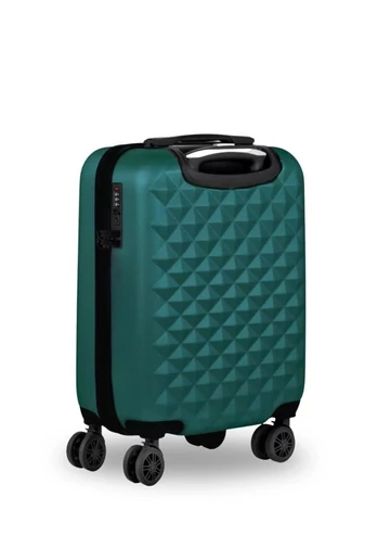 Walizka kabinowa Bonluo ciemnozielona Wizz Air Ryanair 40×30×20 cm twarda odpinane koła