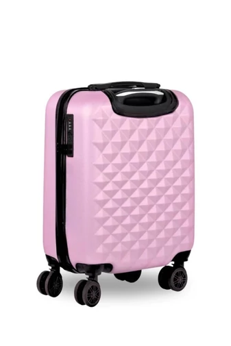 Walizka kabinowa Bonluo różowa Wizz Air Ryanair 40×30×20 cm twarda odpinane koła