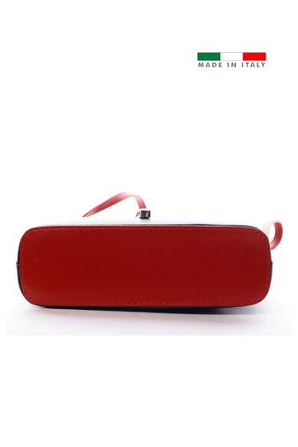 Damska torebka na ramię w kolorze czarnym z motywem kwiatu wiśni, wykonana ze skóry naturalnej, 22*19*8 cm