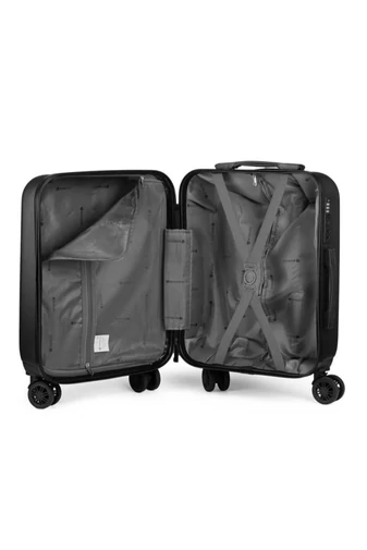  Walizka kabinowa Bonluo czarna Wizz Air Ryanair 40×30×20 cm twarda odpinane koła