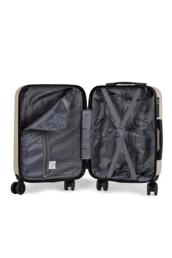 Walizka kabinowa Bonluo szampańska Wizz Air Ryanair 40×30×20 cm twarda odpinane koła