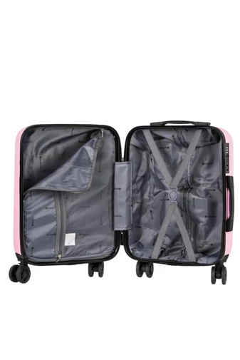 Walizka kabinowa Bonluo różowa Wizz Air Ryanair 40×30×20 cm twarda odpinane koła