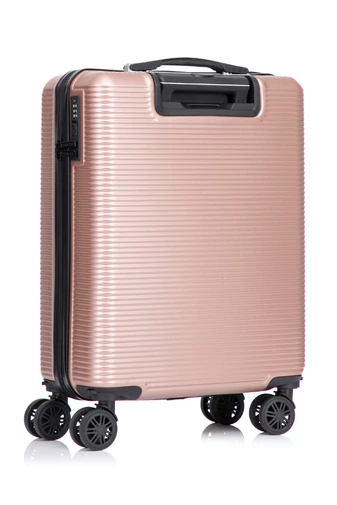  Walizka kabinowa Bonluo rosegold Wizz Air twarda 55×40×20 cm odpinane koła