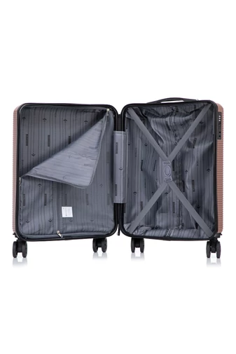  Walizka kabinowa Bonluo rosegold Wizz Air twarda 55×40×20 cm odpinane koła