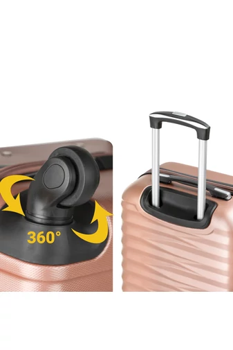 Zestaw wózków ściennych z wytrzymałego tworzywa ABS w kolorze szampańskim