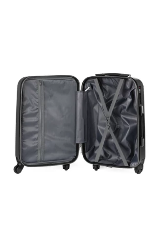  Czarny zestaw walizek z twardego tworzywa ABS z zamkiem TSA