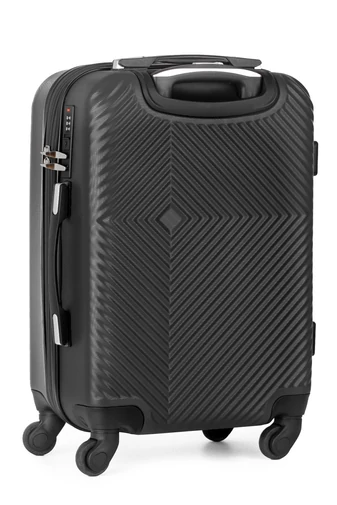  Czarny zestaw walizek z twardego tworzywa ABS z zamkiem TSA