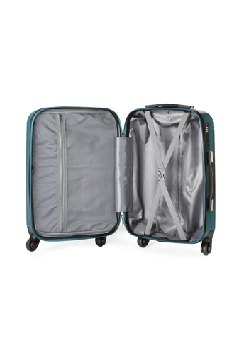  Ciemnozielony zestaw walizek ABS z twardymi ściankami i zamkiem TSA