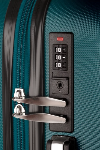  Czarny zestaw walizek z twardego tworzywa ABS z zamkiem TSA