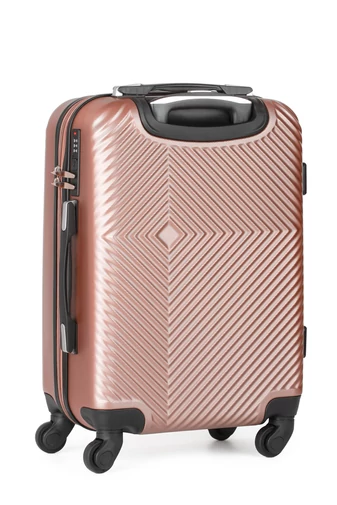  Wózek kabinowy Wizzair o twardych ścianach, ABS, różowozłoty, z kodem TSA, 55*38*22 cm