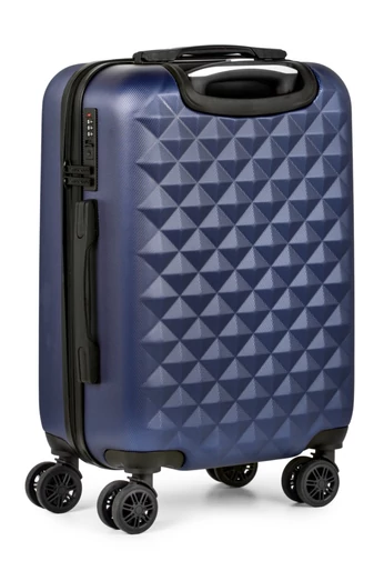 Walizka kabinowa Bonluo granatowa, twarda, Wizz Air 55×35×22 cm, zdejmowane kółka