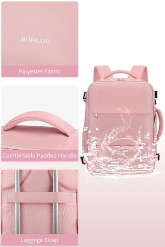  Plecak wielofunkcyjny Wizz Air 40*30*20 cm, jasny królewski niebieski, Bonluo, z miejscem na laptop 15.6''