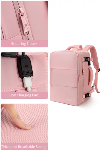  Plecak wielofunkcyjny Wizz Air 40*30*20 cm, jasny królewski niebieski, Bonluo, z miejscem na laptop 15.6''