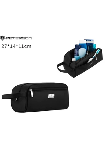  Wodoodporna kosmetyczka poliestrowa Peterson Black 27*14*11 cm