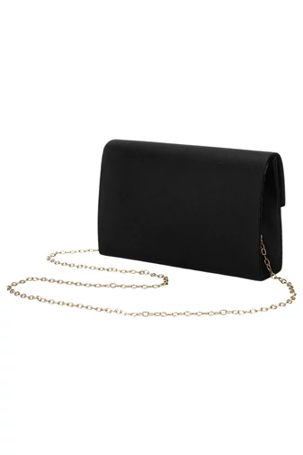  Elegancka torebka damska z czarnej skóry ekologicznej 13,5*22*5 cm