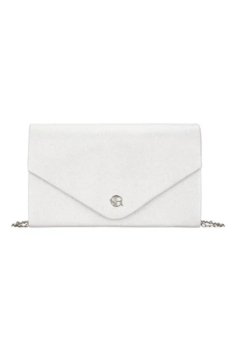 Elegancka torebka damska ze srebrnej skóry ekologicznej 13,5*22*5 cm