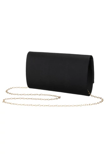  Elegancka torebka damska z czarnej skóry ekologicznej ze złotymi detalami 13*23*5 cm
