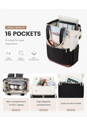  Plecak Wizzair Wodoodporny poliester, bagaż podręczny z mini organizerem w zestawie, czarno-beżowy, 40*30*20 cm