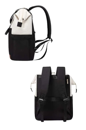  Plecak Wizzair Wodoodporny poliester, bagaż podręczny z mini organizerem w zestawie, czarno-beżowy, 40*30*20 cm