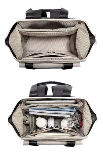  Plecak Wizzair Wodoodporny poliester, bagaż podręczny z mini organizerem w zestawie, czarno-beżowy, 40*30*20 cm