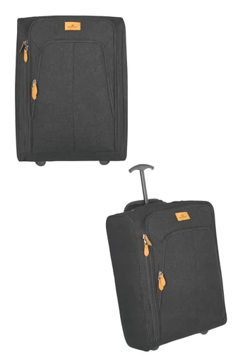  Wózek kabinowy Wizzair Ryanair z miękkimi ścianami, odporny na 2 kółka, Rovicky, ciemnoszary, 50*40*20*cm