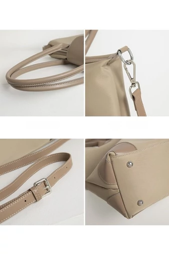 Stylowa torba typu tote Kakhi wykonana z wodoodpornego poliestru, pojemna i uniwersalna, 30*14*35,5 cm
