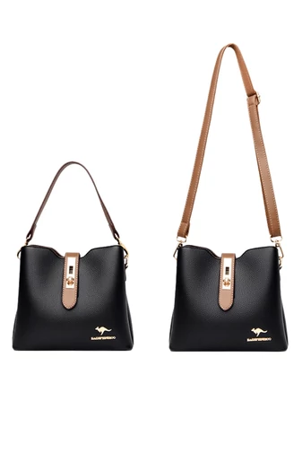  Elegancka niebieska damska torebka na ramię z PU z wieloma przegródkami 22*10*20 cm