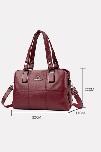  Elegancka brązowa torba na ramię i do ręki z regulowanym paskiem 32*11*22 cm