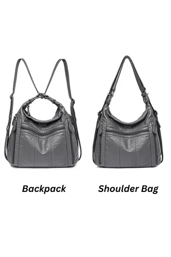  Torba na ramię 2 w 1, wielofunkcyjny, czarny plecak, wykonany z PU, z wieloma przegrodami, 32*12*32