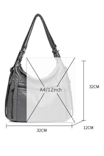  Torba na ramię 2 w 1, wielofunkcyjny, czarny plecak, wykonany z PU, z wieloma przegrodami, 32*12*32