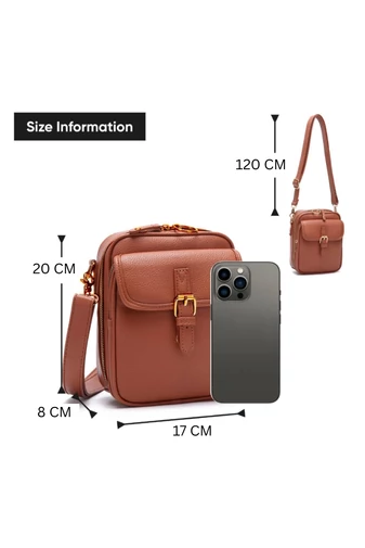  Ciemnoczerwona torba na ramię z PU o kompaktowej konstrukcji i praktycznych przegrodach 20*8*17 cm