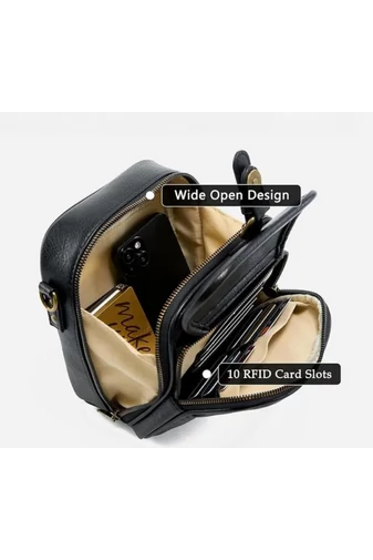  Ciemnoczerwona torba na ramię z PU o kompaktowej konstrukcji i praktycznych przegrodach 20*8*17 cm