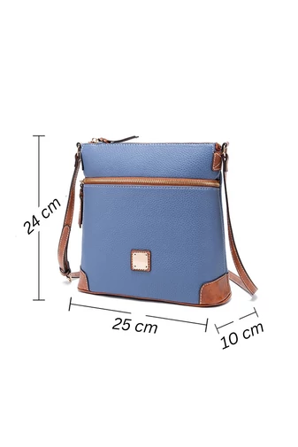  Biała torebka z PU na ramię z wieloma kieszeniami i regulowanym paskiem 24*25*10 cm