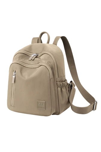  Mały wodoodporny plecak z poliestru w kolorze khaki o nowoczesnym wzornictwie i wielu przegrodach 22*12*28 cm