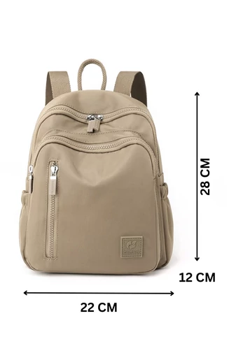  Mały wodoodporny plecak z poliestru w kolorze khaki o nowoczesnym wzornictwie i wielu przegrodach 22*12*28 cm