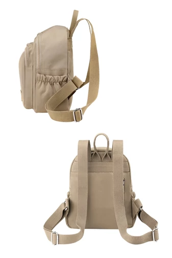  Mały wodoodporny plecak z poliestru w kolorze khaki o nowoczesnym wzornictwie i wielu przegrodach 22*12*28 cm