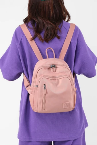  Mały wodoodporny plecak z poliestru w kolorze khaki o nowoczesnym wzornictwie i wielu przegrodach 22*12*28 cm