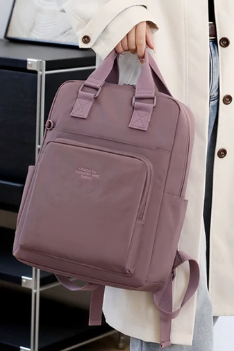  Plecak Wizzair Ryanair Wodoodporny poliester Bagaż podręczny Ciemnoróżowy z dużą komorą 30*17*37 cm